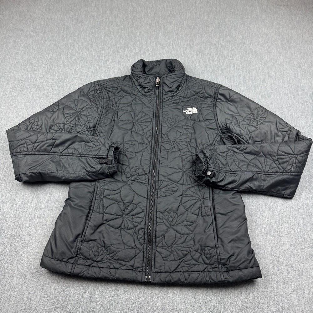 The North Face Jacket Womens Small Black Catawissa Embroidered Quilted Insulated